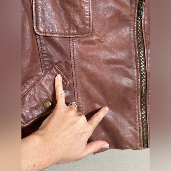 SOLD - Revolve Sanctuary genuine leather moto jacket Size Sm - Picture 8 of 13